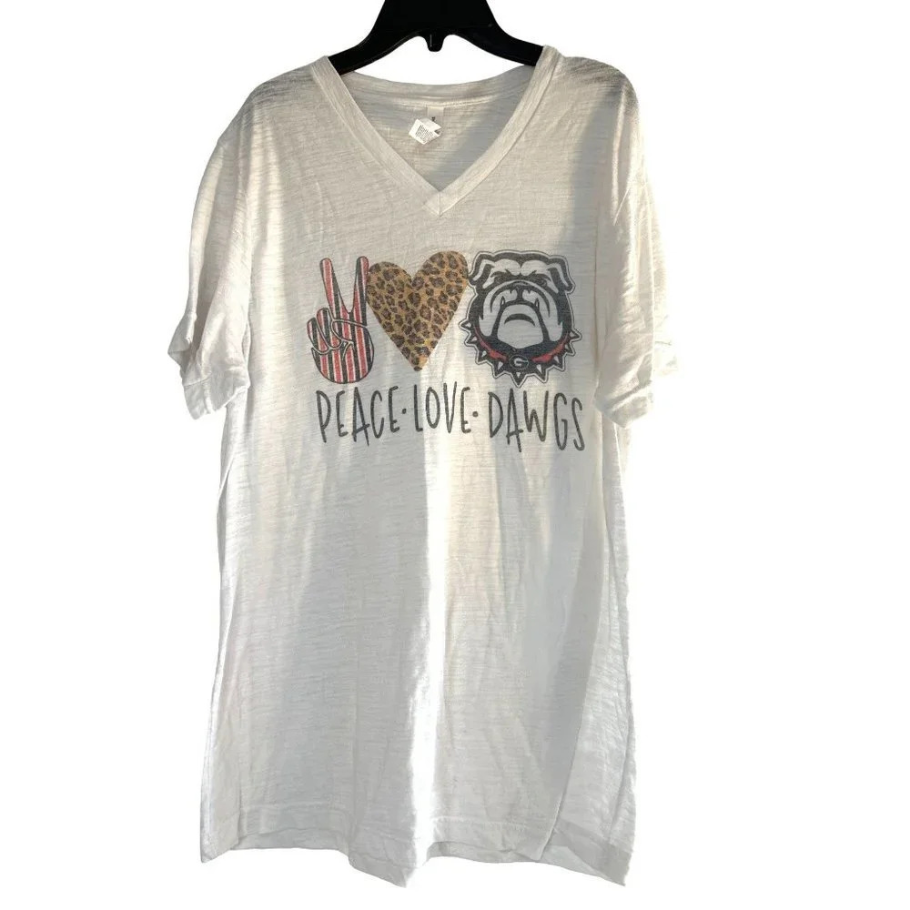 Bella-Canvas Womens Short Sleeve Graphic Fade Multicolored Burn Out Size L